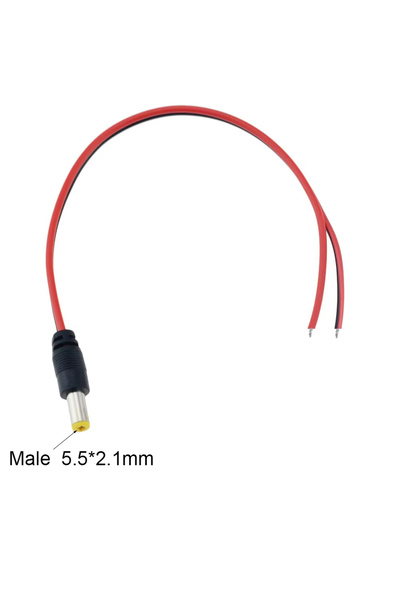 Choice MALE-RB-5PCS 5Pcs 10Pcs 5.5x2.1mm Male Female Plug 12V DC Power Pigtai...