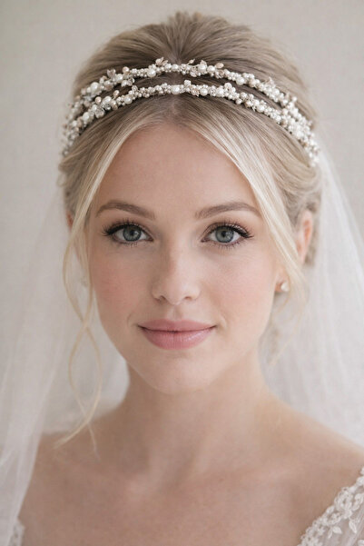 Eva Flore تاج يوم خاص لخطوبة الزفاف مرصع بأحجار الكريستال واللؤلؤ