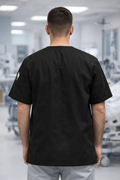 mirach Erkek 4 Cepli Hemşire Ve Doktor Scrubs Tek Üst Üniforma Hastane Cerrahi Forma Rahat Medikal Kıyafet