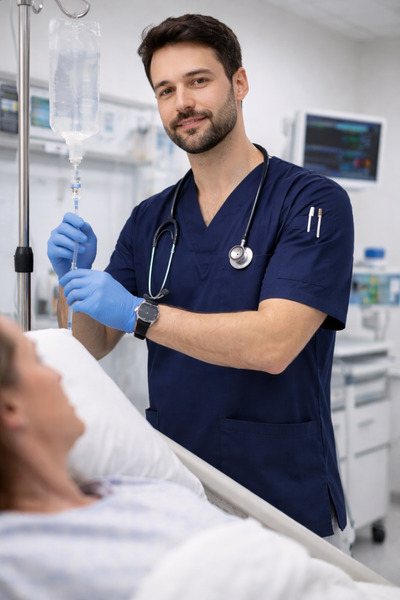 mirach Чоловічий 4-кишеньковий медичний халат для медсестер і лікарів, одноша...