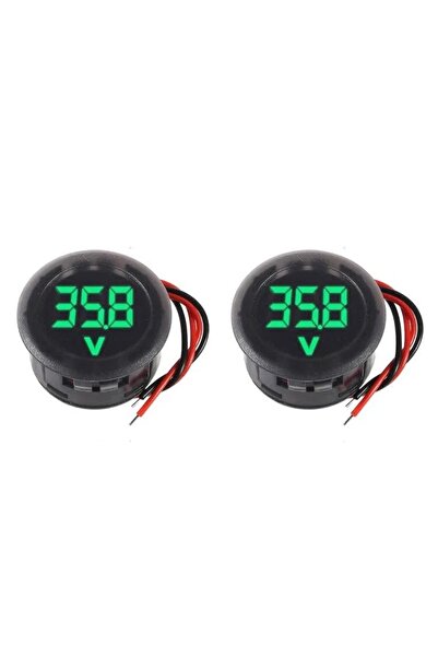 Deli Choice 2pc green 2pcs DC 4-100V Car Voltage Gauge LED Digital Display 12...