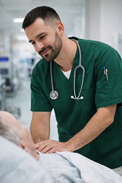 mirach Ανδρικά ρούχα με 4 τσέπες για νοσοκόμες και γιατρούς, μονόπλευρη φόρμα...