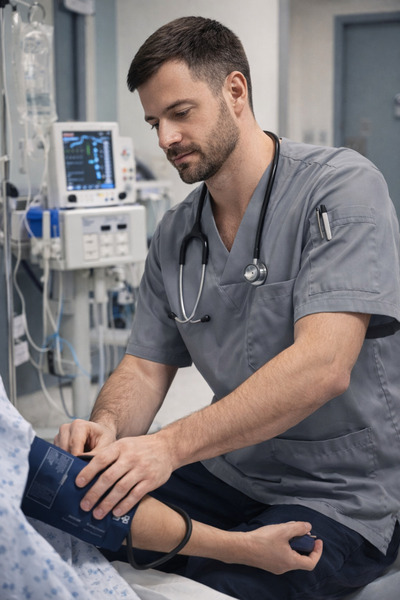 mirach Чоловічий 4-кишеньковий медичний халат для медсестер і лікарів, одноша...