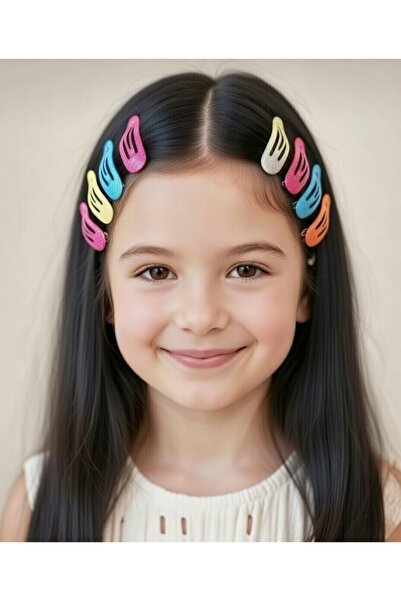 Açıkmeşe Ev Yaşam Ürünleri مجموعة سياج بإبزيم جانبي ملون للفتيات مكونة من 6 قطع