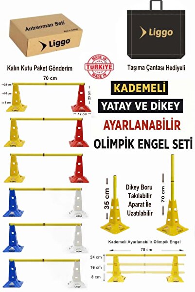 Liggo Kademeli Yatay ve Dikey Ayarlanabilir Olimpik Antrenman Engel Seti Antr...