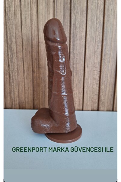 Greenport Yapay Penis Dildo 20 Cm Kahve Renk Oyuncak Dildo