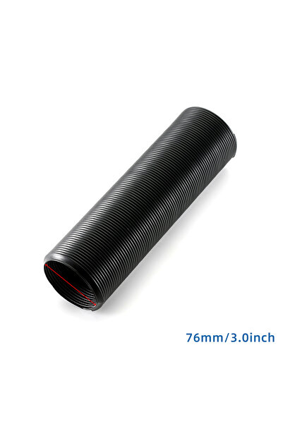 Choice أنبوب سحب هواء بارد للسيارة، أسود اللون، مرن، عالمي، مقاس 76 مم - 3.0 ...