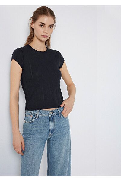 Mavi Μπλουζάκι Navy Blue Basic με εφαρμοστή γραμμή / Εφαρμοστό στο σώμα 16138...