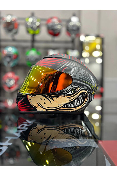 Shiro FIGHTER KAPALI KASK GOLD VİZÖR motozilla