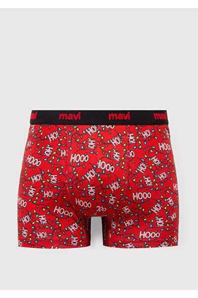 Mavi Yılbaşı Temalı Baskılı Boxer 0912111-70477
