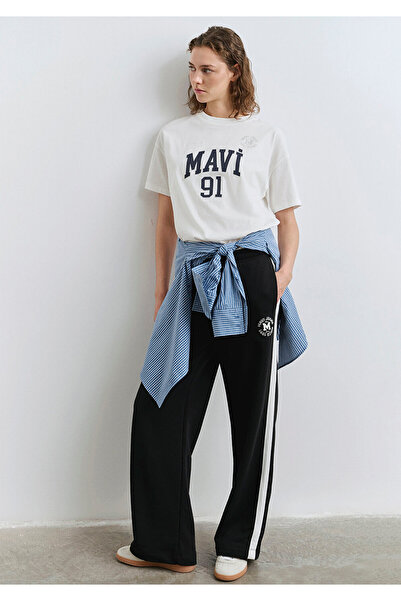 Mavi Schwarze Jogginghose mit Logo-Streifendetail 1011038-900