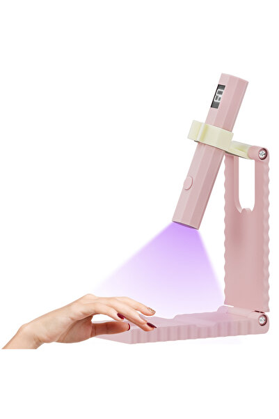 Choice Pink-1 Set Mini UV Nail Light - Timers & Adjustable Stand, Handheld Na...