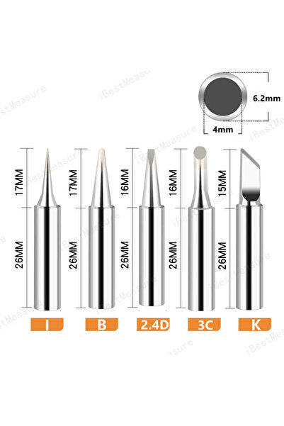 Choice مجموعة رؤوس مكواة لحام من سلسلة 900M، مكونة من 5 قطع (B-5Pcs)، مناسبة ...