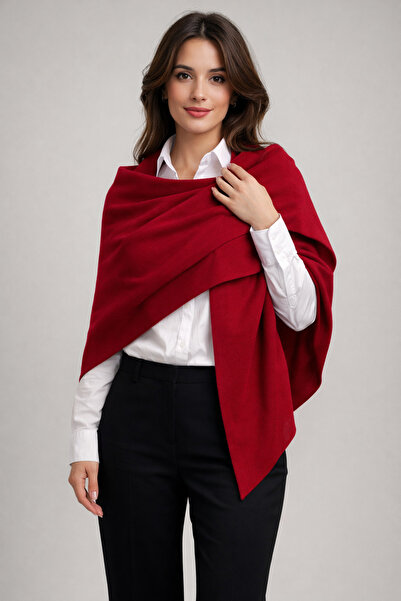 Sebir Moda Jednobojni pleteni šal u obliku trougla