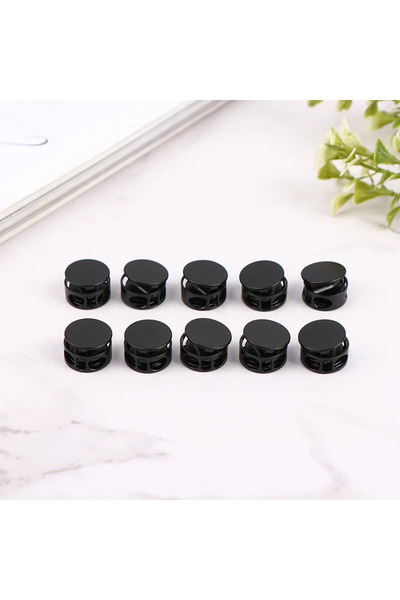 Choice black 10 Piece Set of Metal Rope Lock Clips, Buckle Clips, and Stop Bu...