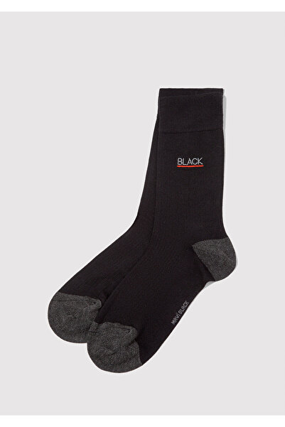 Mavi Black Embroidered Black Socks 0912201-900