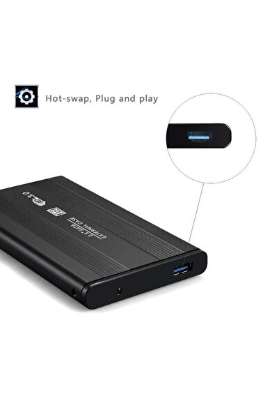 Derwell 2.5 Hdd Kutusu Usb 3.0 Hardisk Kutusu Metal Gövde Harici Kutu Ssd Kutusu Desteği Windows Mac Için