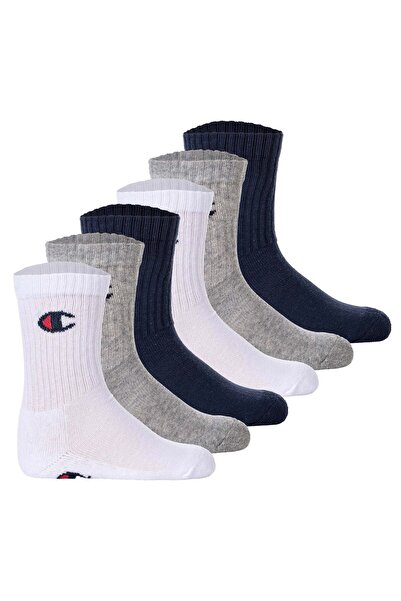 Champion Kinder Socken, 6er Pack - Crew Socken, einfarbig
