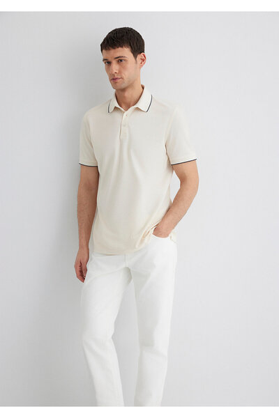 Mavi Ecru Polo-T-Shirt Regular Fit / Normaler Schnitt 0611902-70057