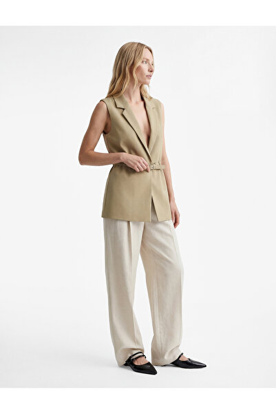 Koton Vestă cu croială normală, fără mâneci, cu centură, decolteu petrecut în V