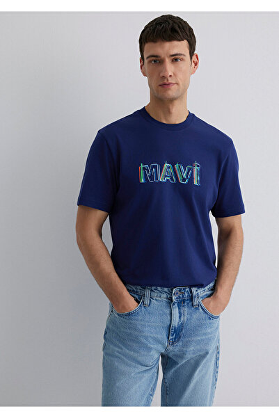 Mavi Tricou cu imprimeu bleumarin Regular Fit 0612587 -70496