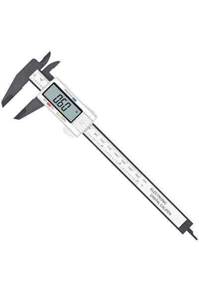 Choice مقياس إلكتروني فضي اللون بطول 150 مم، مقياس إلكتروني بقرص من ألياف الك...