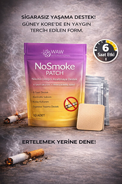 waw international NoSmoke Patch – Nikotin İsteğini Azaltmaya Destek 6 Saat Et...