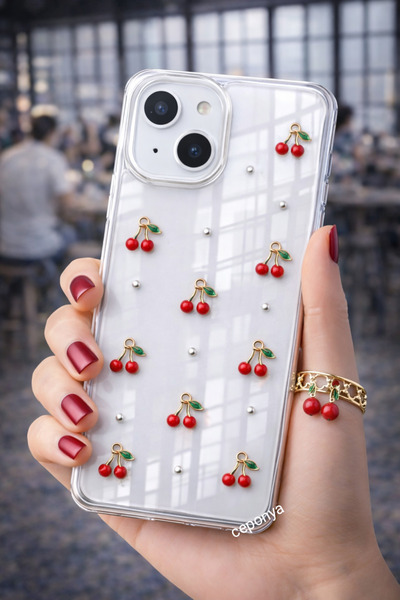 Ceponya حافظة لهاتف آيفون 15 بتصميم وسادة هوائية وغطاء عمود شفاف فضي