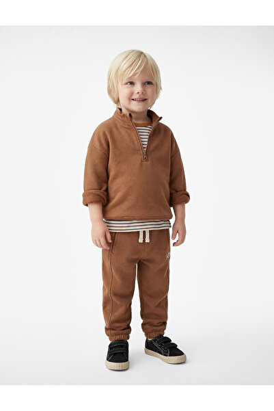 Koton Pantaloni de sport Jogger din bumbac cu detaliu de buzunar cu șireturi ...