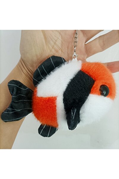 Choice سلسلة مفاتيح على شكل سمكة الحظ، قلادة صغيرة لطيفة من القطيفة على شكل س...