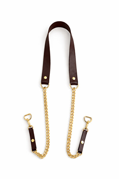 Nildenhobim Curea pentru geanta model cu fundita cu lant de culoare aurie - L...