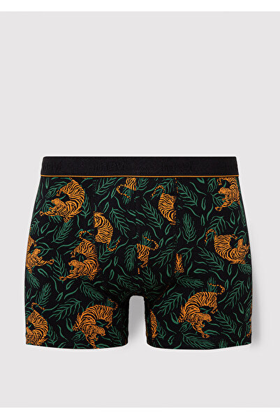 Mavi Kaplan Baskılı Boxer 0910117-900