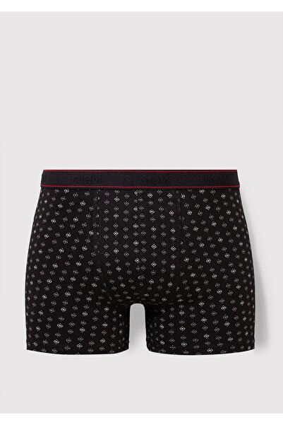 Mavi Baskılı Siyah Boxer 0911037-900