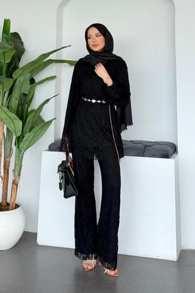 Hazamoda Dream Lace Suit Black