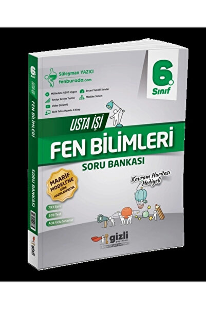Gizli Yayınları 6. Sınıf Fen Bilimleri Usta Işi Soru Bankası Kavram Haritası