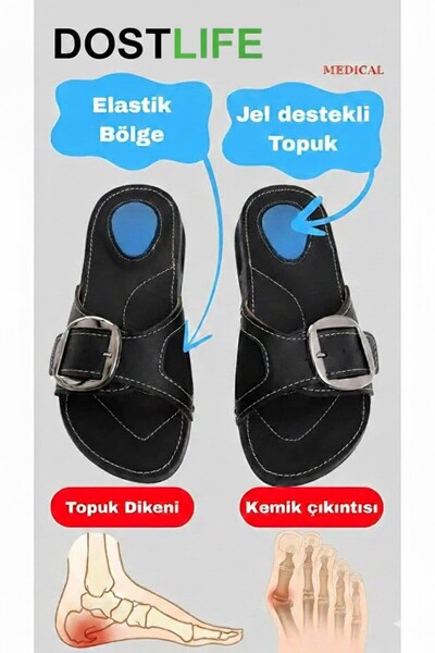 dostlife Anatomik Jelli Airmax Taban Hallux Valgus Kemik Çıkıntısı Topuk Dike...