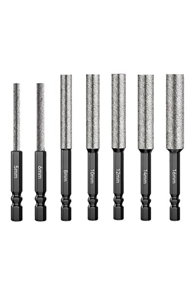 Choice 7 قطع من رؤوس حفر الماس - 5/6/8/10/12/14/16 مم، ساق سداسي 1/4 بوصة، رأ...