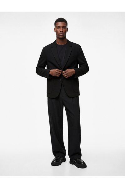 Koton Jachetă tip blazer cu croială normală, mâneci lungi, buzunare și nastur...