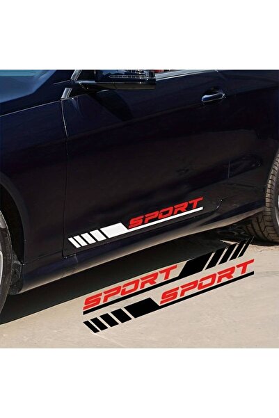 JollyMag Set 2 stickere autoadezive Tuning in doua culori, model "Racing Stri...