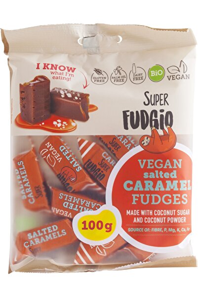 JollyMag Caramele aroma caramel sarat, bio, 100g, Super Fudgio