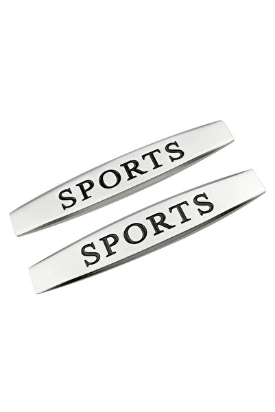 JollyMag Set 2 x Embleme auto metalice, autoadezive, model "SPORTS", finisaj ...