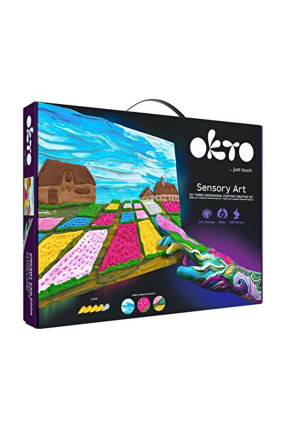 OKTO Set de pictură 3D cu lut ușor, 30 40 cm - Flori
