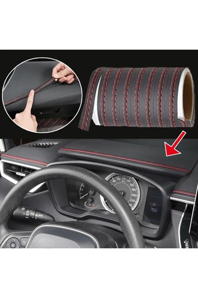 Avex Ornamente decorative pentru interiorul vehiculului, 2m, piele, cusături ...