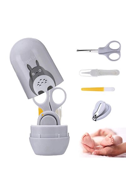 drool Sada 4 kusů pro péči o dětské nehty (Model: Šedá kočka)