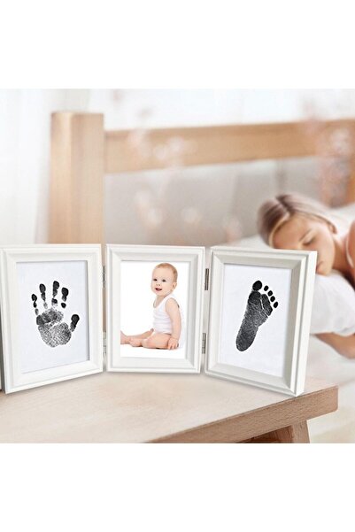 drool Sada trojitého mobilního fotorámečku s inkoustem pro dětské ručičky a n...