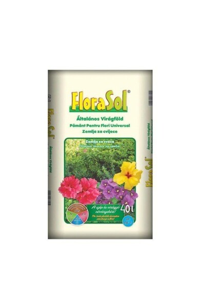 JollyMag Pamant de flori universal, Florasol, pentru plante in ghiveci, 40 L