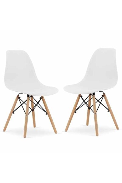 Mercaton Set 2 Scaune Acerenza, Stil Scandinav cu Picioare din Lemn de Fag