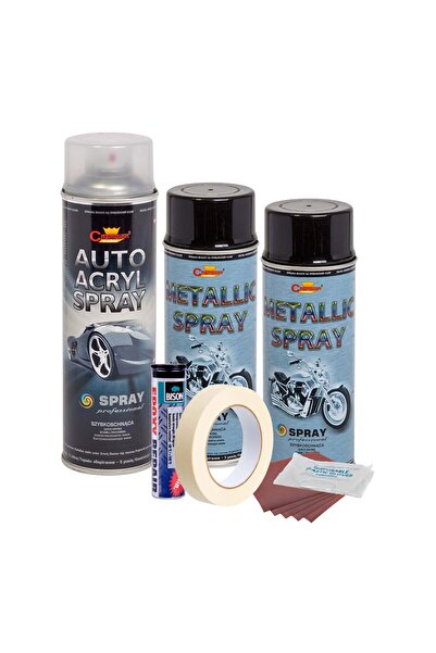 Avex Kit complet reparatie si vopsire jante culoare Negru Metalizat, V2