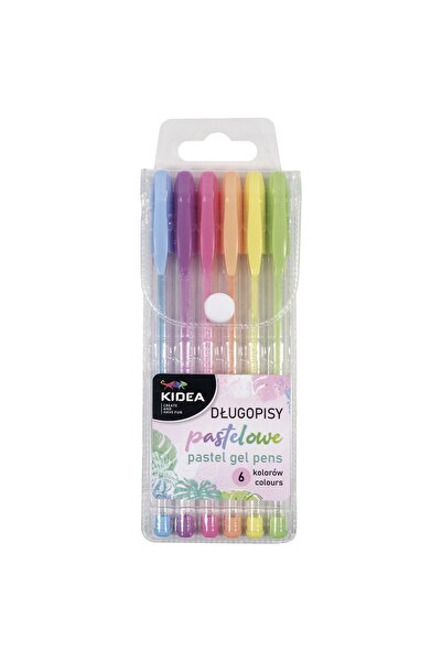 Kidea Set de 6 pixuri, culori pastelate, Kidea DP6KA