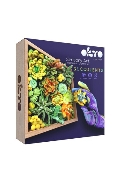 OKTO Set Creatie Wood Craft - Succulents, 21 21cm - Energy